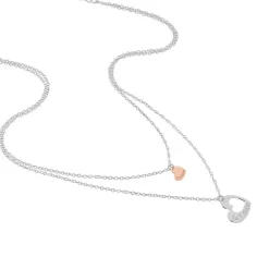 Hot Histoire d'Or Collier Menia Argent Bicolore