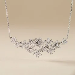 Histoire d'Or Collier Midnight Flower Argent Blanc Oxyde De Zirconium* Colliers|Colliers