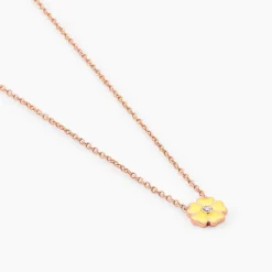 Clearance Histoire d'Or Collier Mimosa Argent Rose Oxyde De Zirconium