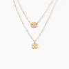 Hot Histoire d'Or Collier Mimosa Argent Rose