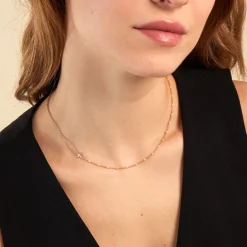 Histoire d'Or Collier Mimosa Argent Rose