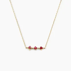 New Histoire d'Or Collier Muhsina Or Jaune Rubis