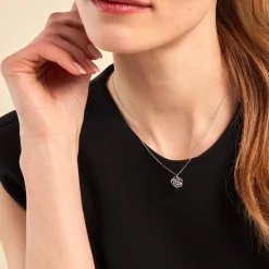 Histoire d'Or Collier Najatte Argent Blanc