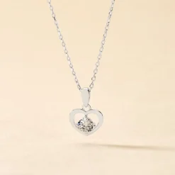 Hot Histoire d'Or Collier Nalan Argent Blanc Oxyde De Zirconium