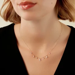 Histoire d'Or Collier Nanashi Or Jaune Oxyde De Zirconium