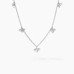 Hot Histoire d'Or Collier Narcisse Dream Argent Blanc