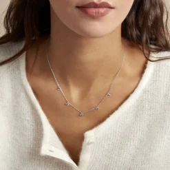 Hot Histoire d'Or Collier Narcisse Dream Argent Blanc