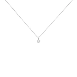 Hot Histoire d'Or Collier Natalia Platine Blanc Diamant