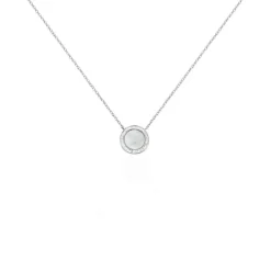New Histoire d'Or Collier Nawala De Zirconium Et Nacre argent blanc oxyde