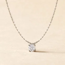 Histoire d'Or Collier Nazha Or Blanc Oxyde De Zirconium* Colliers|Colliers