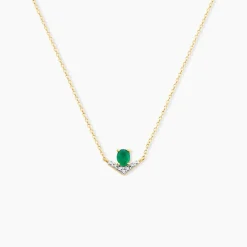 Outlet Histoire d'Or Collier Nizar Or Jaune Emeraude Diamant