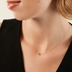 Outlet Histoire d'Or Collier Nizar Or Jaune Emeraude Diamant