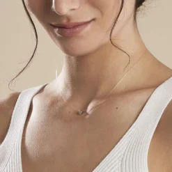 Outlet Histoire d'Or Collier Nylon Argent Blanc Oxyde