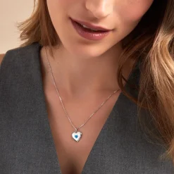 Histoire d'Or Collier Ocean Argent Blanc Turquoise Oxyde De Zirconium* Colliers|Colliers