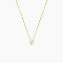 New Histoire d'Or Collier Oliviane Argent Jaune Oxyde De Zirconium