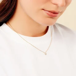 New Histoire d'Or Collier Oliviane Argent Jaune Oxyde De Zirconium