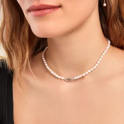 Histoire d'Or Collier Onassis Argent Blanc Perle De Culture Oxyde De Zirconium* Colliers|Ras De Cou