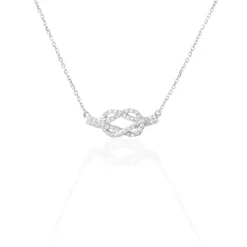Histoire d'Or Collier Ondine Or Blanc Diamant