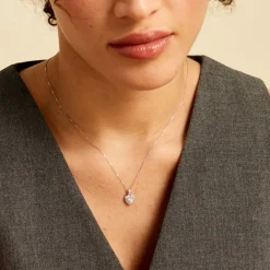 Outlet Histoire d'Or Collier Or Blanc Charity Oxydes De Zirconium