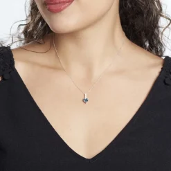 Histoire d'Or Collier Or Blanc Fany Topaze Oxydes De Zirconium* Colliers|Colliers