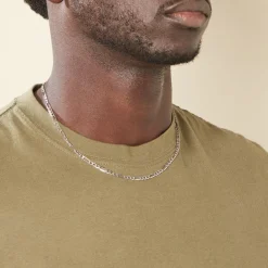 Histoire d'Or Collier Or Blanc Maille Alternée 1/3* Colliers|Colliers