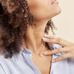 Histoire d'Or Collier Or Blanc Proximae Perle De Culture Oxydes De Zirconium* Colliers|Colliers