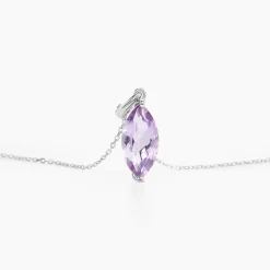 Outlet Histoire d'Or Collier Or Blanc Raquel Améthyste or blanc amethyste violette