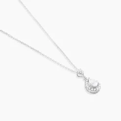 Hot Histoire d'Or Collier Or Blanc Uxellus Oxyde De Zirconium