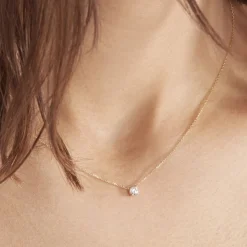 New Histoire d'Or Collier Or Jaune Aphrodite Diamant Synthetique or jaune diamant synthétique