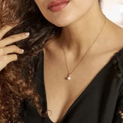 Histoire d'Or Collier Or Jaune Bragi Perle De Culture Oxyde De Zirconium* Colliers|Colliers