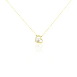 Histoire d'Or Collier Or Jaune Cagiris Oxydes Et Perle De Culture* Colliers|Colliers