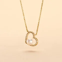 Histoire d'Or Collier Or Jaune Cagiris Oxydes Et Perle De Culture* Colliers|Colliers