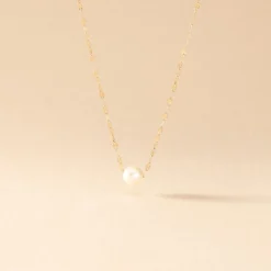 Online Histoire d'Or Collier Or Jaune Fliep Perle De Culture