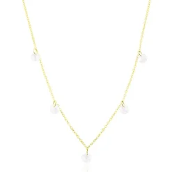 Histoire d'Or Collier Or Jaune Leucitica Oxydes De Zirconium* Colliers|Colliers