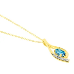 Histoire d'Or Collier Or Jaune Sagesse Topaze Oxydes De Zirconium* Colliers|Colliers