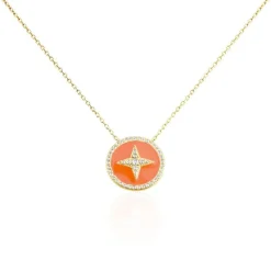 Histoire d'Or Collier Or Jaune Sweet Rosace Oxyde De Zirconium* Colliers|Colliers