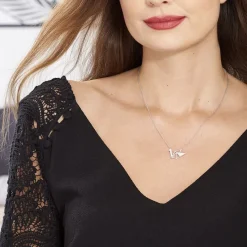 Sale Histoire d'Or Collier Origami Argent Blanc Oxyde De Zirconium