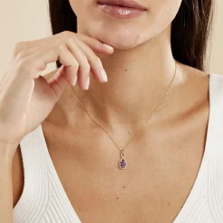 Histoire d'Or Collier Passion Or Jaune Amethyste Et Oxyde De Zirconium* Colliers|Colliers