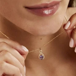 Histoire d'Or Collier Passion Or Jaune Amethyste Et Oxyde De Zirconium* Colliers|Colliers
