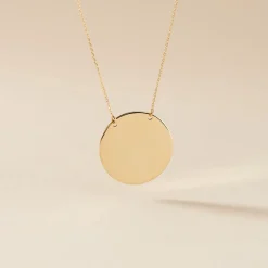 Best Histoire d'Or Collier Pastille Gravable Or Jaune