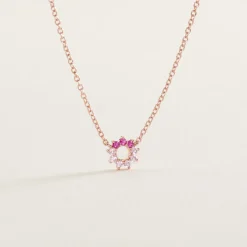 Histoire d'Or Collier Pavel Argent Rose Oxyde De Zirconium argent rose oxyde rose