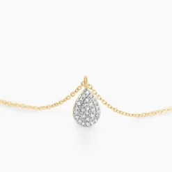 Hot Histoire d'Or Collier Pear C Or Jaune Diamant