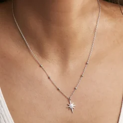 New Histoire d'Or Collier Pearce Argent Blanc