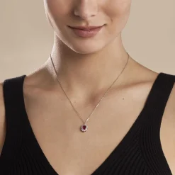 Online Histoire d'Or Collier Perez Argent Blanc Oxyde De Zirconium argent blanc oxyde rouge