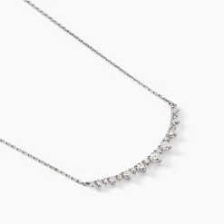 Discount Histoire d'Or Collier Pericles Or Blanc Diamant Synthétique