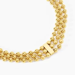 Histoire d'Or Collier Perles Solaires Acier Jaune* Colliers|Colliers