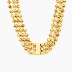 Histoire d'Or Collier Perles Solaires Acier Jaune* Colliers|Colliers
