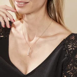 New Histoire d'Or Collier Plaqué Or Beisiris Oxydes De Zirconium