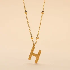 Outlet Histoire d'Or Collier Plaqué Or Jaune Lettra