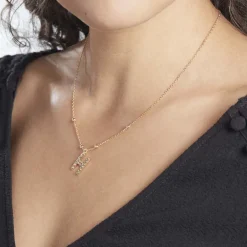 Outlet Histoire d'Or Collier Plaqué Or Jaune Lettra